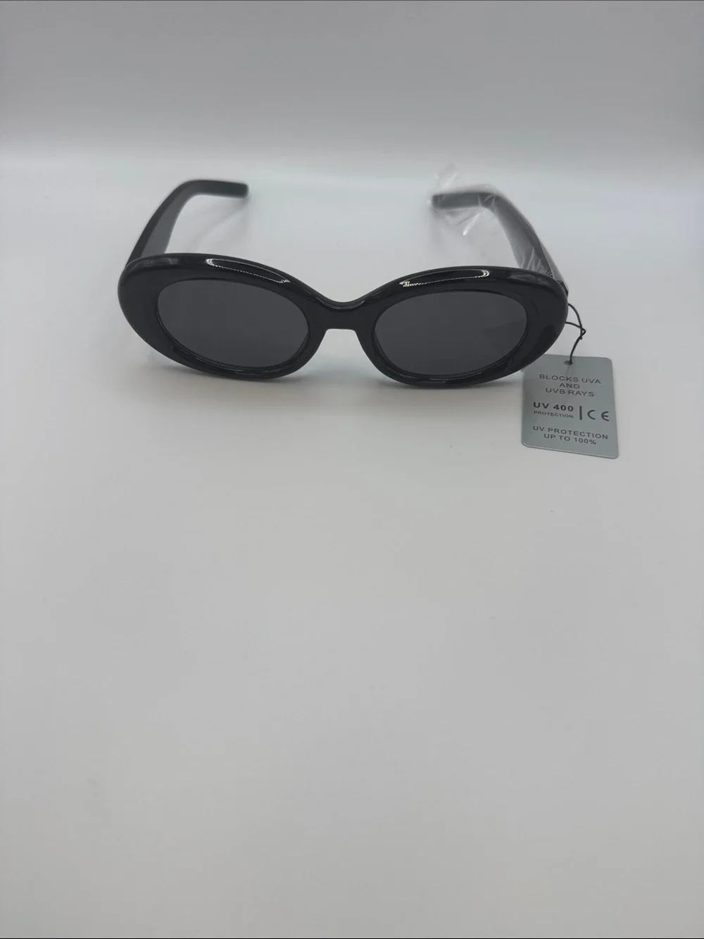 Black Oval Sunglasses - UV Protection